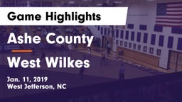 Ashe County  vs West Wilkes  Game Highlights - Jan. 11, 2019