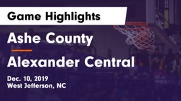 Ashe County  vs Alexander Central  Game Highlights - Dec. 10, 2019