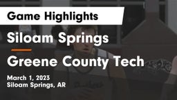 Siloam Springs  vs Greene County Tech  Game Highlights - March 1, 2023