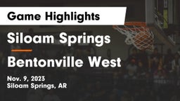 Siloam Springs  vs Bentonville West  Game Highlights - Nov. 9, 2023