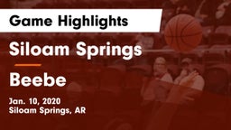 Siloam Springs  vs Beebe  Game Highlights - Jan. 10, 2020