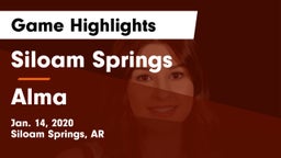 Siloam Springs  vs Alma  Game Highlights - Jan. 14, 2020