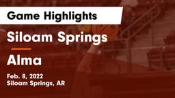 Siloam Springs  vs Alma  Game Highlights - Feb. 8, 2022