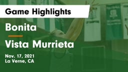 Bonita  vs Vista Murrieta  Game Highlights - Nov. 17, 2021