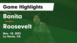 Bonita  vs Roosevelt  Game Highlights - Nov. 18, 2023
