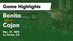 Bonita  vs Cajon  Game Highlights - Dec. 27, 2023
