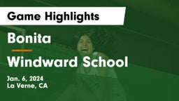 Bonita  vs Windward School Game Highlights - Jan. 6, 2024