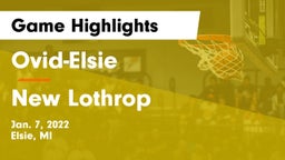 Ovid-Elsie  vs New Lothrop  Game Highlights - Jan. 7, 2022