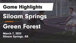 Siloam Springs  vs Green Forest  Game Highlights - March 7, 2022