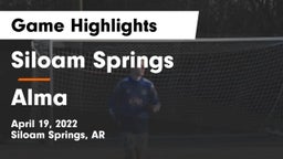 Siloam Springs  vs Alma  Game Highlights - April 19, 2022