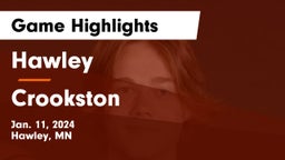 Hawley  vs Crookston  Game Highlights - Jan. 11, 2024