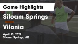 Siloam Springs  vs Vilonia  Game Highlights - April 13, 2022