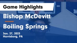 Bishop McDevitt  vs Boiling Springs  Game Highlights - Jan. 27, 2023