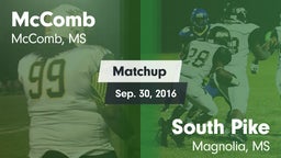 Matchup: McComb  vs. South Pike  2016