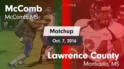 Matchup: McComb  vs. Lawrence County  2016