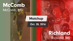 Matchup: McComb  vs. Richland  2016