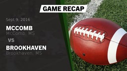 Recap: McComb  vs. Brookhaven  2016