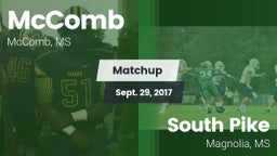 Matchup: McComb  vs. South Pike  2017