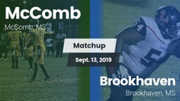 Matchup: McComb  vs. Brookhaven  2019