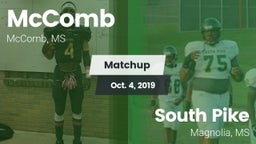 Matchup: McComb  vs. South Pike  2019
