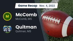 Recap: McComb  vs. Quitman  2022
