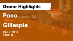 Pana  vs Gillespie Game Highlights - Dec. 7, 2018