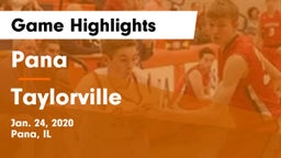 Pana  vs Taylorville  Game Highlights - Jan. 24, 2020