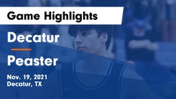 Decatur  vs Peaster  Game Highlights - Nov. 19, 2021