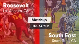 Matchup: Roosevelt High vs. South East  2016