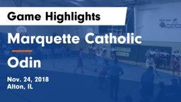 Marquette Catholic  vs Odin  Game Highlights - Nov. 24, 2018