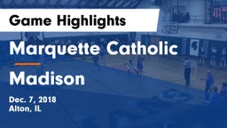 Marquette Catholic  vs Madison   Game Highlights - Dec. 7, 2018