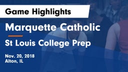 Marquette Catholic  vs St Louis College Prep Game Highlights - Nov. 20, 2018