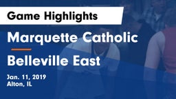 Marquette Catholic  vs Belleville East  Game Highlights - Jan. 11, 2019