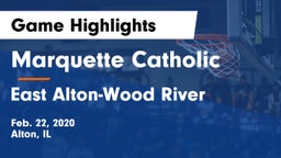 Marquette Catholic  vs East Alton-Wood River  Game Highlights - Feb. 22, 2020