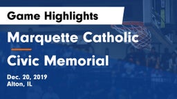 Marquette Catholic  vs Civic Memorial  Game Highlights - Dec. 20, 2019