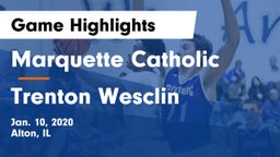 Marquette Catholic  vs Trenton Wesclin  Game Highlights - Jan. 10, 2020