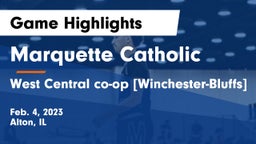 Marquette Catholic  vs West Central co-op [Winchester-Bluffs]  Game Highlights - Feb. 4, 2023