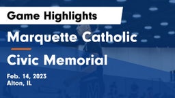 Marquette Catholic  vs Civic Memorial  Game Highlights - Feb. 14, 2023