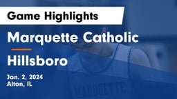 Marquette Catholic  vs Hillsboro  Game Highlights - Jan. 2, 2024