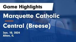 Marquette Catholic  vs Central  (Breese) Game Highlights - Jan. 10, 2024