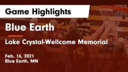 Blue Earth  vs Lake Crystal-Wellcome Memorial  Game Highlights - Feb. 16, 2021