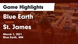 Blue Earth  vs St. James  Game Highlights - March 1, 2021