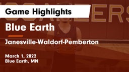 Blue Earth  vs Janesville-Waldorf-Pemberton  Game Highlights - March 1, 2022