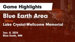Blue Earth Area  vs Lake Crystal-Wellcome Memorial  Game Highlights - Jan. 8, 2024