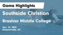 Southside Christian  vs Brashier Middle College Game Highlights - Jan. 13, 2023