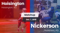 Matchup: Hoisington High vs. Nickerson  2016
