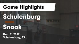 Schulenburg  vs Snook Game Highlights - Dec. 2, 2017