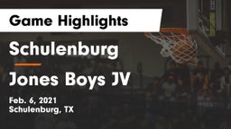 Schulenburg  vs Jones  Boys JV Game Highlights - Feb. 6, 2021