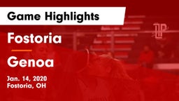 Fostoria  vs Genoa  Game Highlights - Jan. 14, 2020