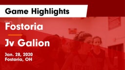 Fostoria  vs Jv Galion Game Highlights - Jan. 28, 2020